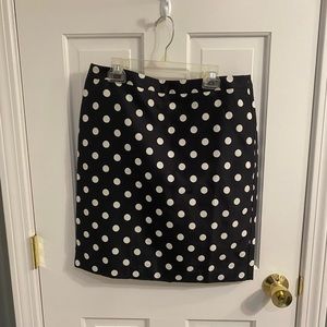 Navy Polka Dot Skirt